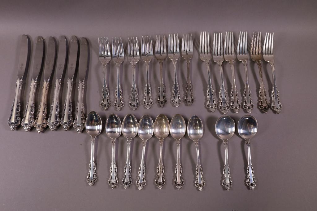 28 PIECES GORHAM STERLING FLATWARE (1 of 3)