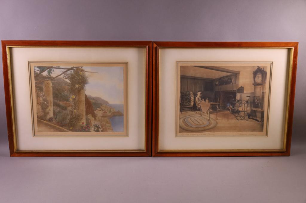 2 Antique Wallace Nutting Prints Auction