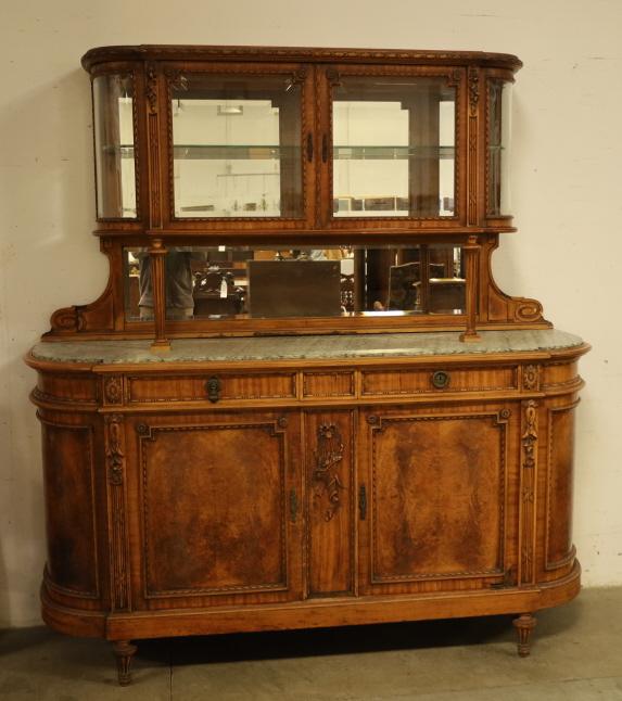 ANTIQUE FRENCH MARBLE TOP SIDEBOARD (1 of 6)