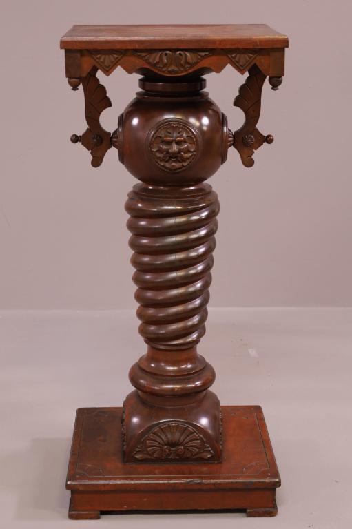CARVED VICTORIAN PEDESTAL (1 of 5)