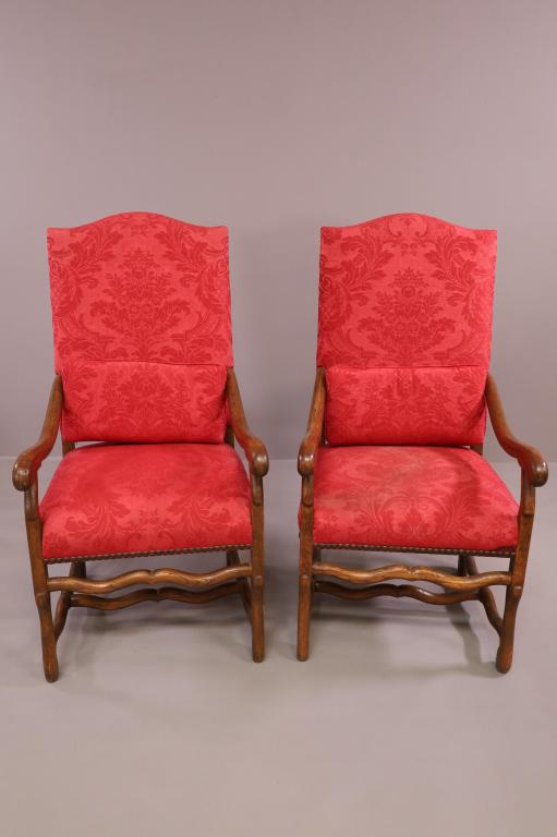 PAIR OF COUNTRY FRENCH ARMCHAIRS (1 of 4)