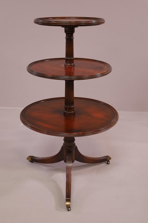 3 TIER MAHOGANY DUMBWAITER (1 of 3)