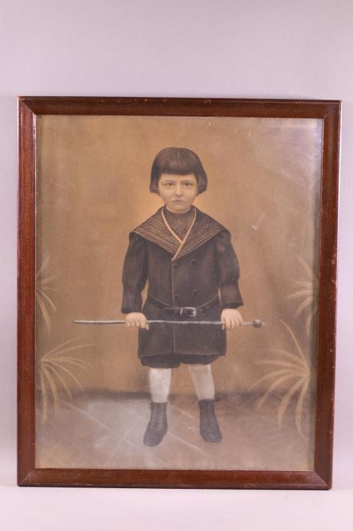 19TH CENTURY FRAMED PASTEL OF A CHILD (1 of 3)