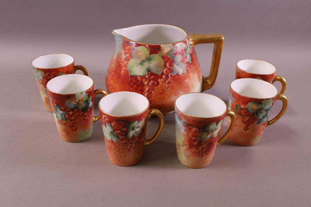 HAND PAINTED PORCELAIN DRINK SET (1 of 4)