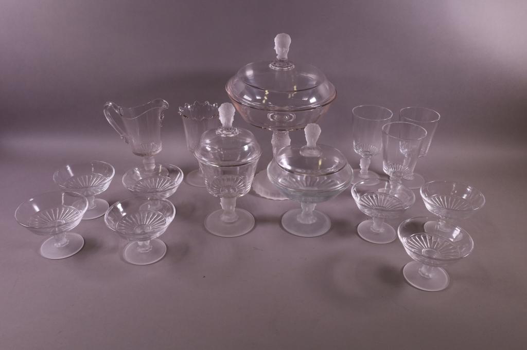 COLLECTION OF 3 FACES PATTERN GLASS (1 of 6)