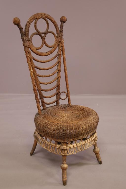 VICTORIAN WICKER CHAIR (1 of 4)