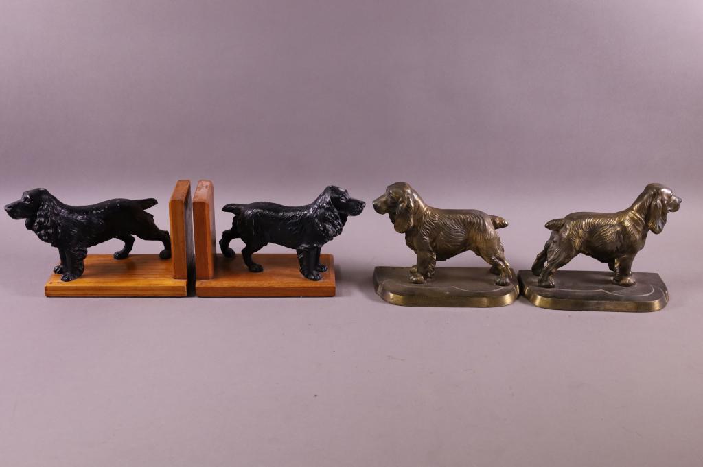 TWO PAIR OF DOG BOOKENDS (1 of 6)