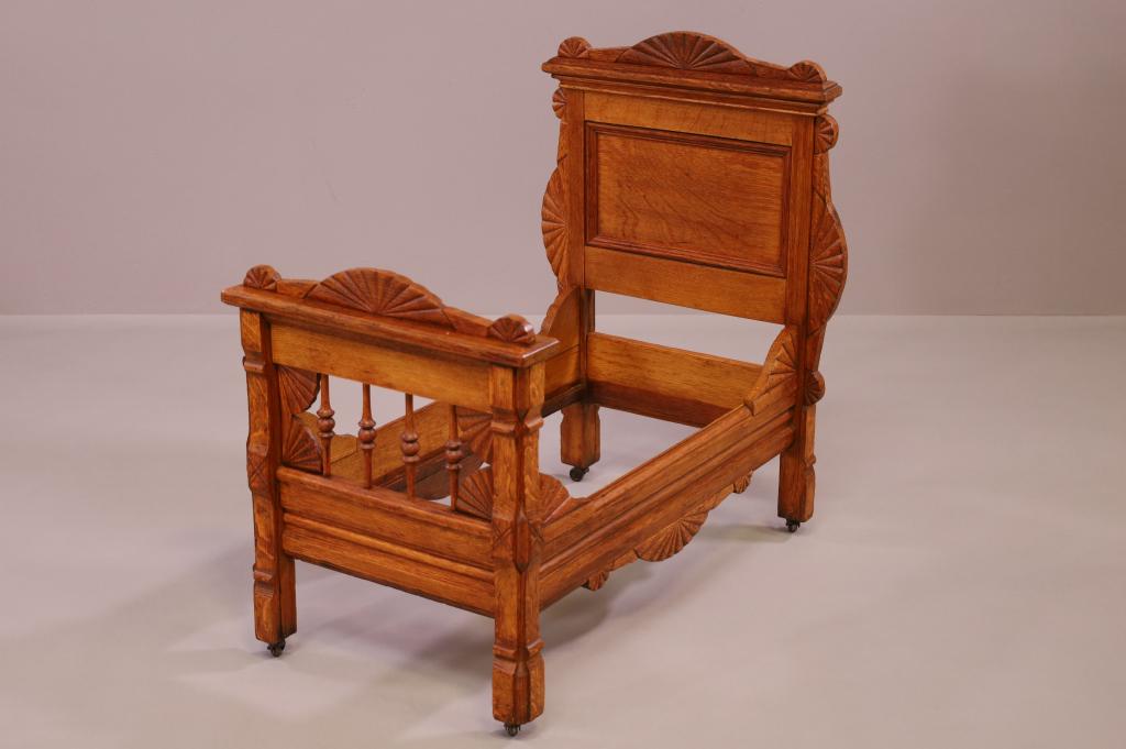 VICTORIAN OAK DOLL BED (1 of 4)