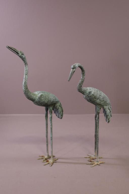 PAIR OF BIRD YARD STATUES (1 of 4)