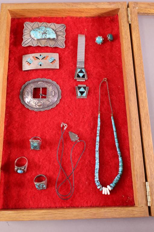 COLLECTION OF NATIVE AMERICAN JEWELRY (1 of 7)