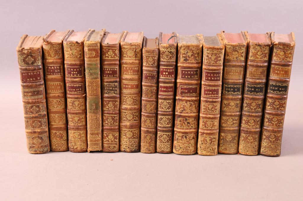 ANTIQUE FRENCH LEATHERBOUND BOOKS (1 of 5)