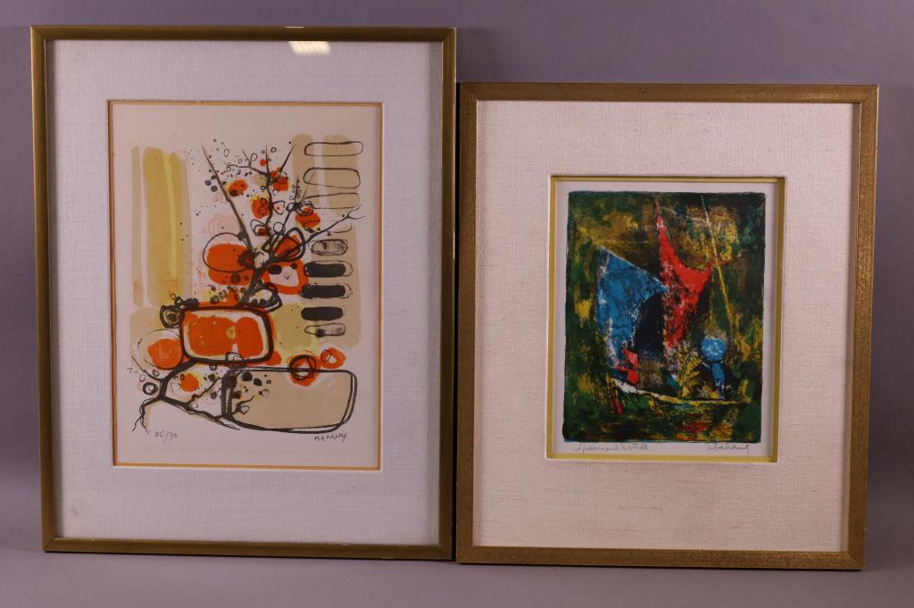 TWO SIGNED LITHOGRAPHS (1 of 9)