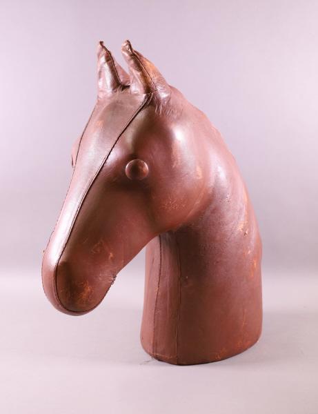 LARGE LEATHER HORSE BUST (1 of 2)