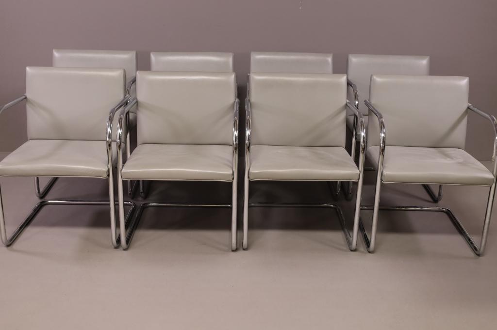 SET OF EIGHT THONET CHROME ARMCHAIRS (1 of 4)
