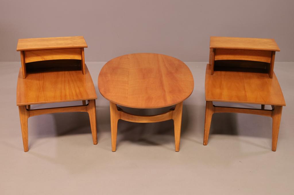 MID CENTURY MODERN THREE PIECE LIVING ROOM SET (1 of 4)