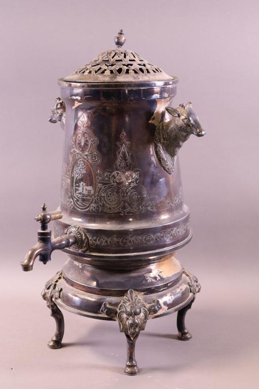 VICTORIAN SILVER PLATED DISPENSER (1 of 3)