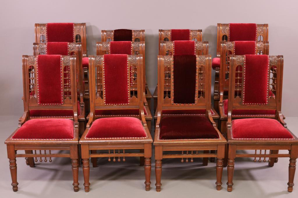 SET OF 12 VICTORIAN DINING CHAIRS (1 of 5)