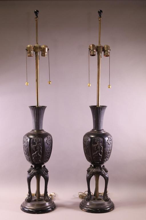 PAIR OF MARBRO TABLE LAMPS (1 of 3)