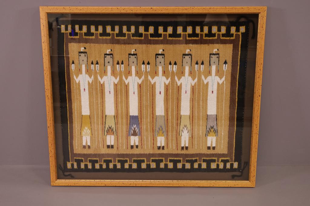FRAMED NAVAJO YEI RUG (1 of 2)