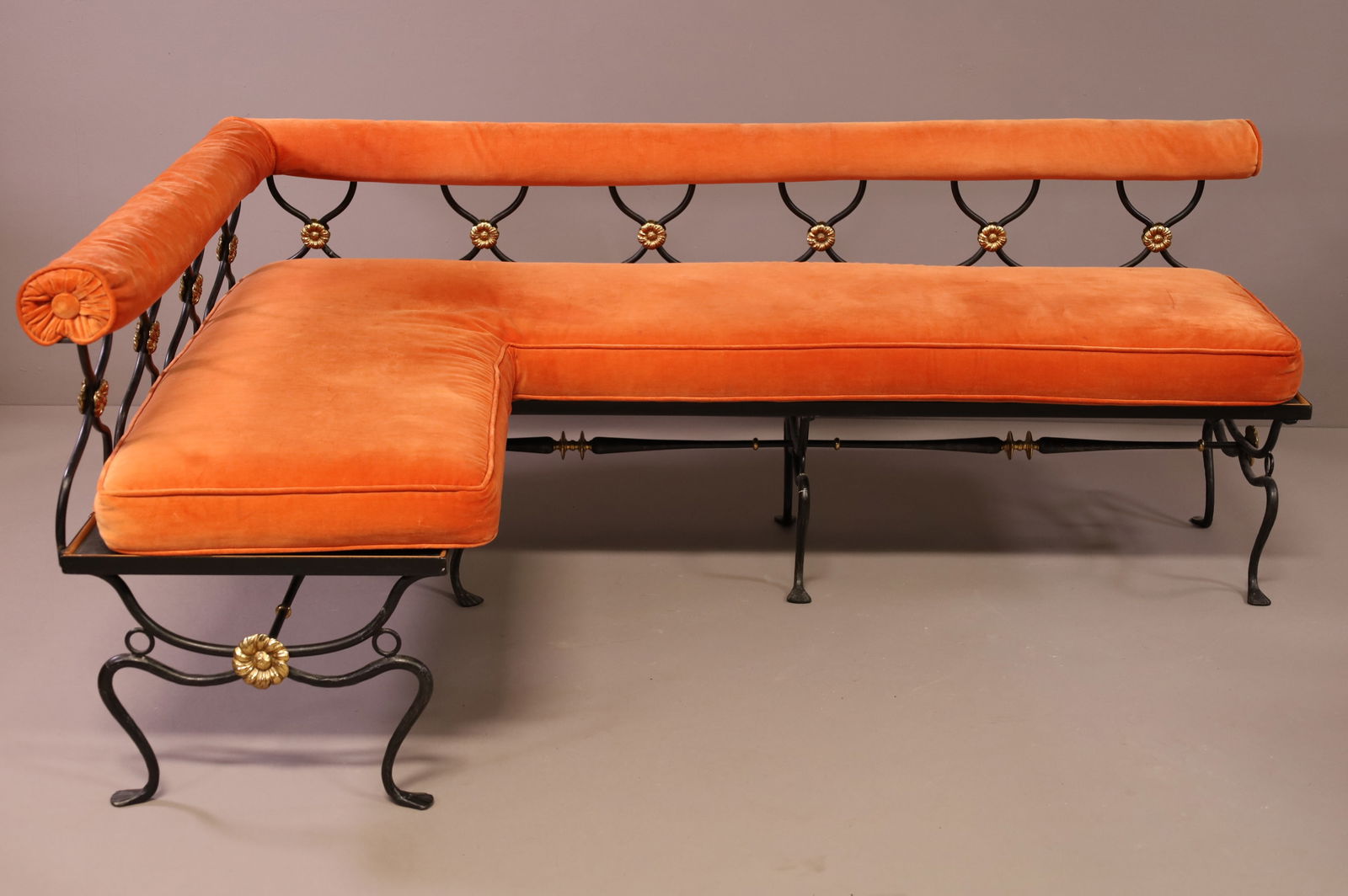 SPANISH STYLE WROUGHT IRON BENCH (1 of 7)