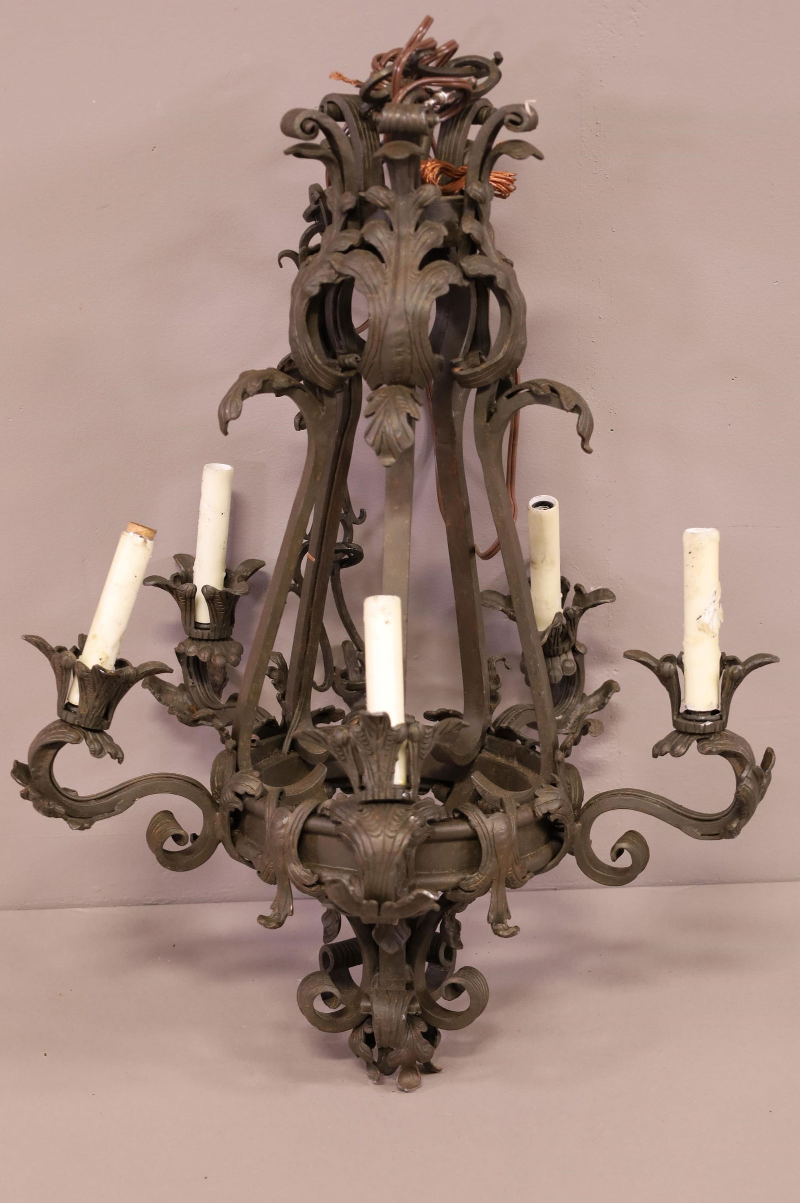 CAST IRON CHANDELIER (1 of 4)