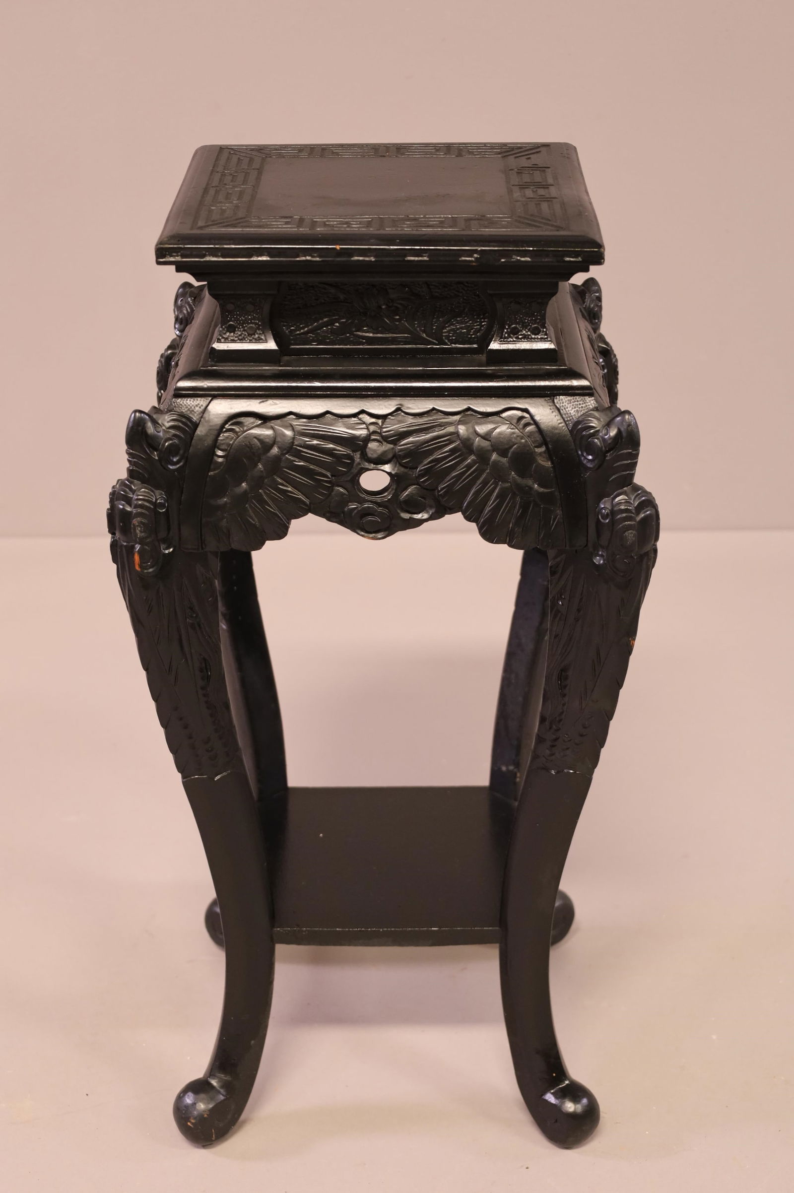 ANTIQUE JAPANESE CARVED STAND (1 of 3)