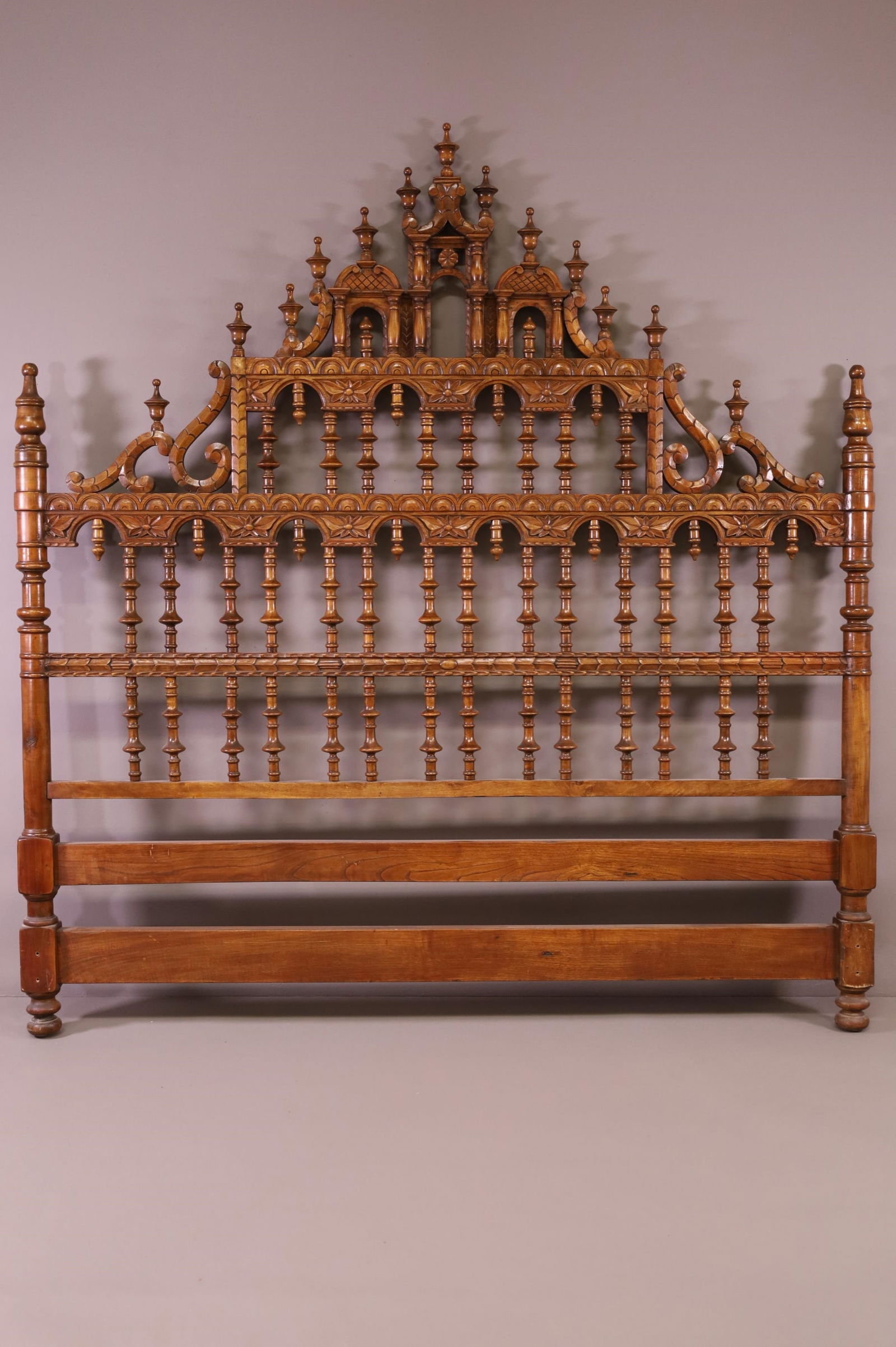 HIGHLY CARVED SPANISH STYLE HEADBOARD (1 of 2)