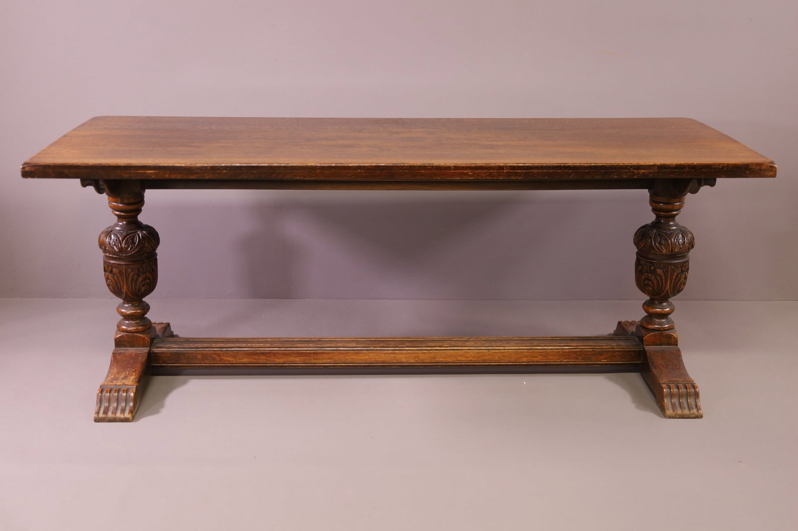 1930'S SPANISH STYLE TRESTLE TABLE (1 of 5)
