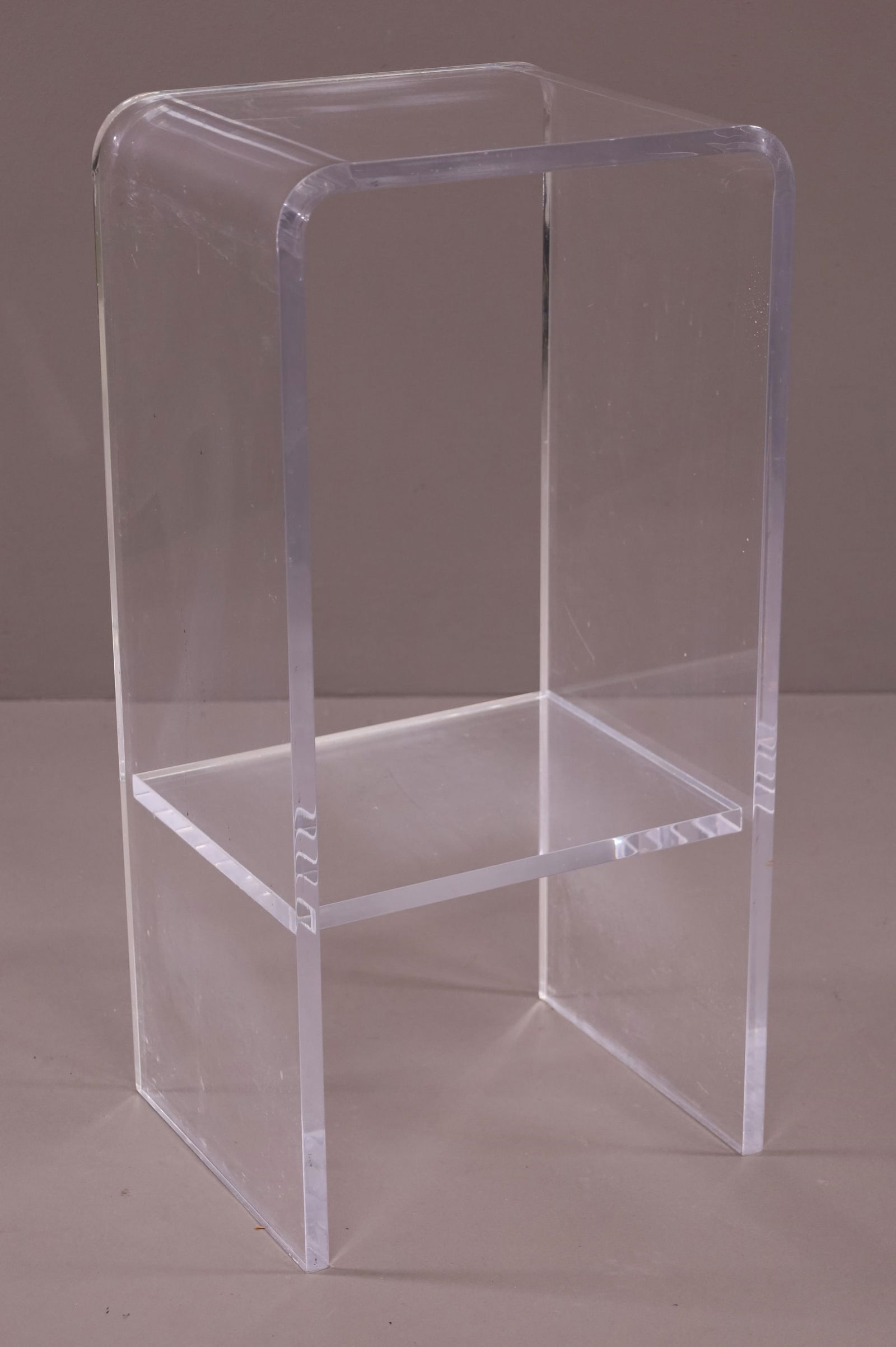 LUCITE SIDE TABLE (1 of 2)