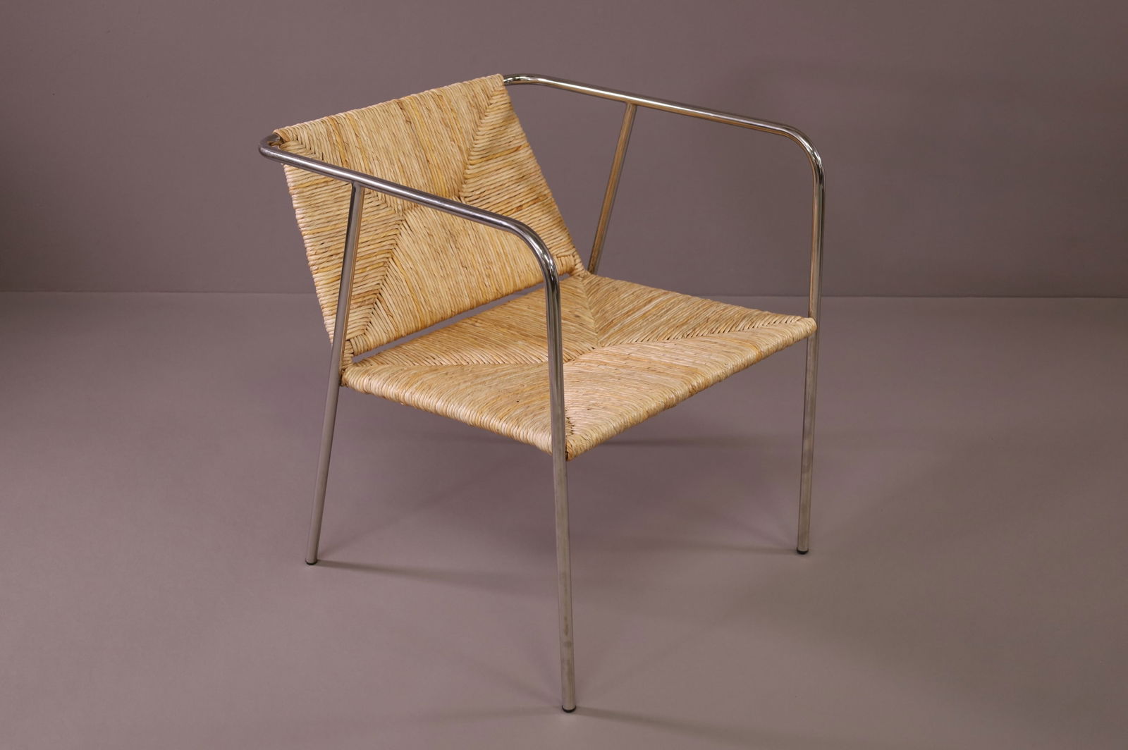 MID CENTURY MODERN CHROME ARMCHAIR (1 of 3)