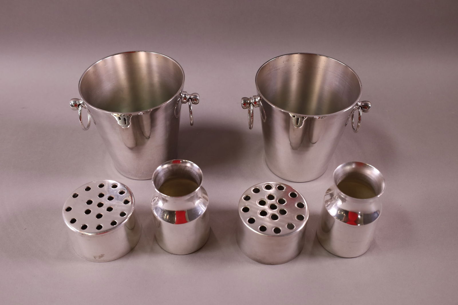TWO LOS CASTILLO SILVERPLATED ICE BUCKETS (1 of 3)