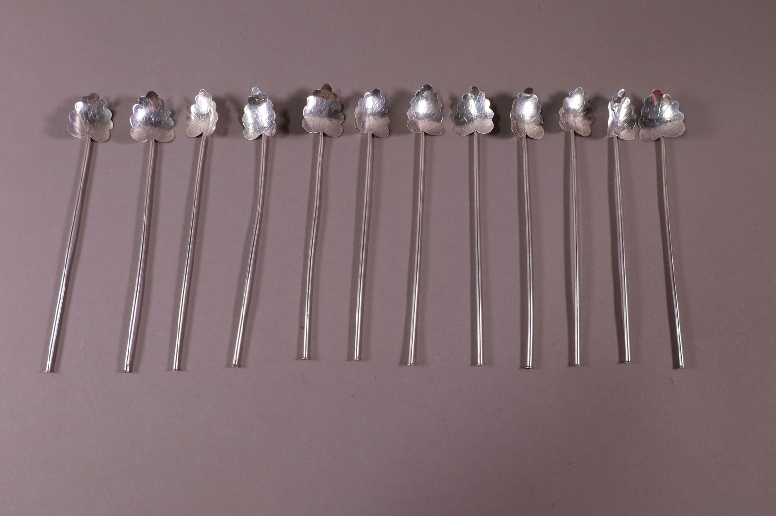 MEXICAN STERLING STIRRING STRAW SPOONS (1 of 3)