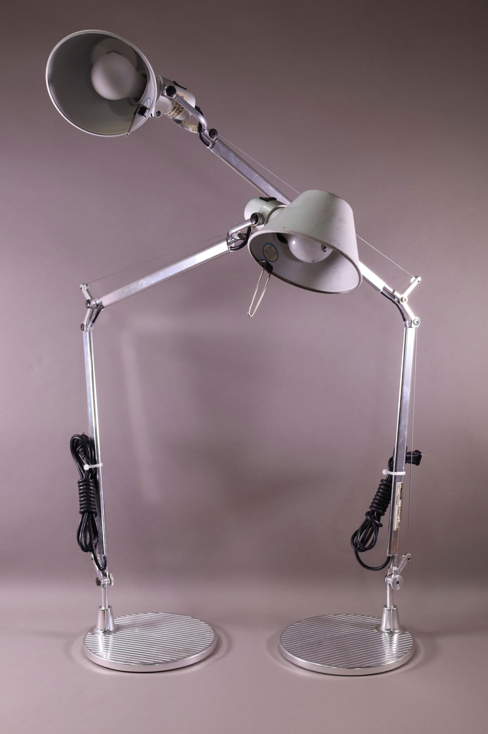 PAIR OF ITALIAN CHROME TABLE LAMPS (1 of 4)