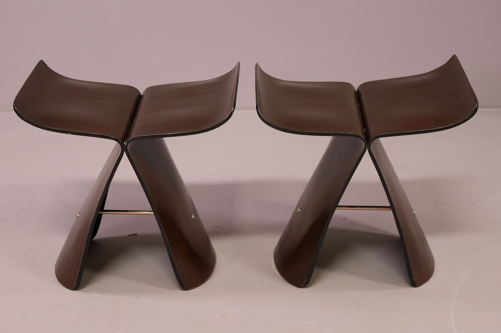 PAIR OF BUTTERFLY STOOLS (1 of 4)