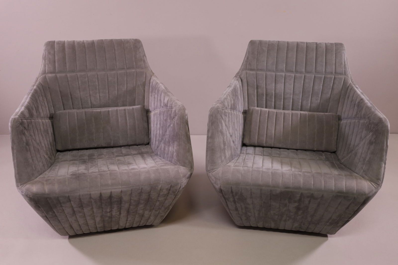 PAIR OF LIGNE ROSET SWIVEL ARMCHAIRS (1 of 6)