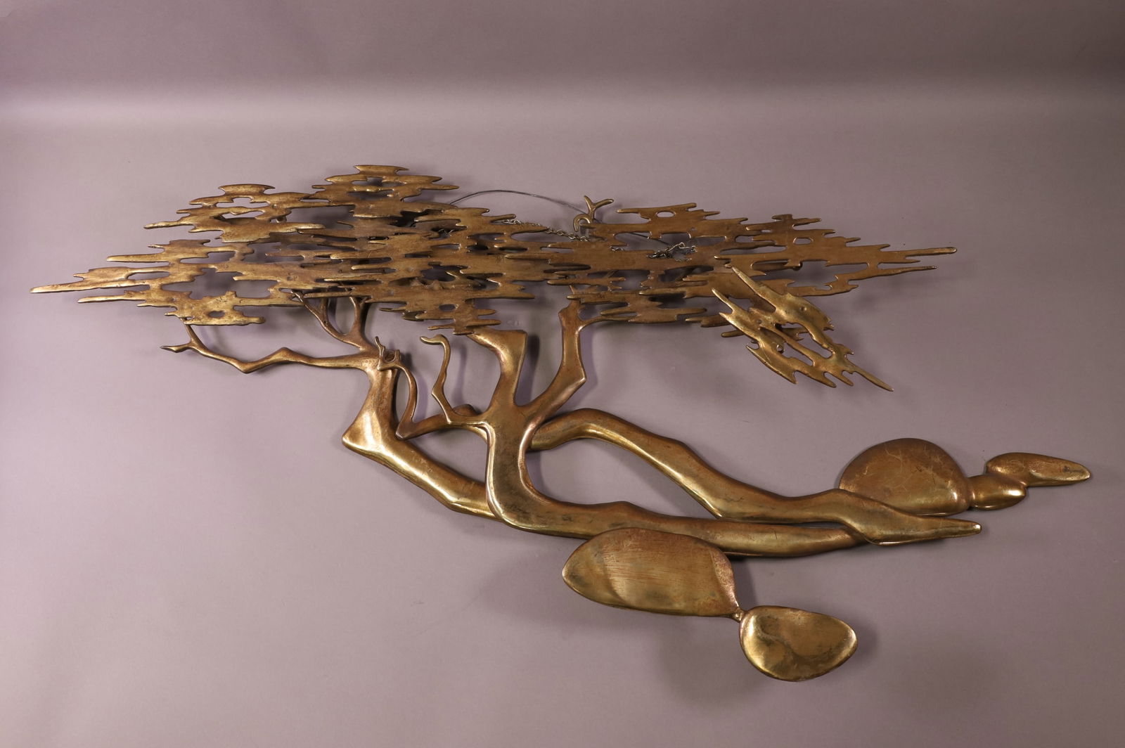 BRASS BAHAR BIJON BONSAI TREE WALL HANGING (1 of 4)