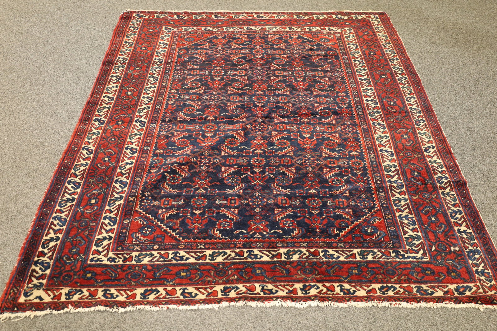 APPROX 6' 2" x 5' 3" HANDMADE WOOL RUG (1 of 3)