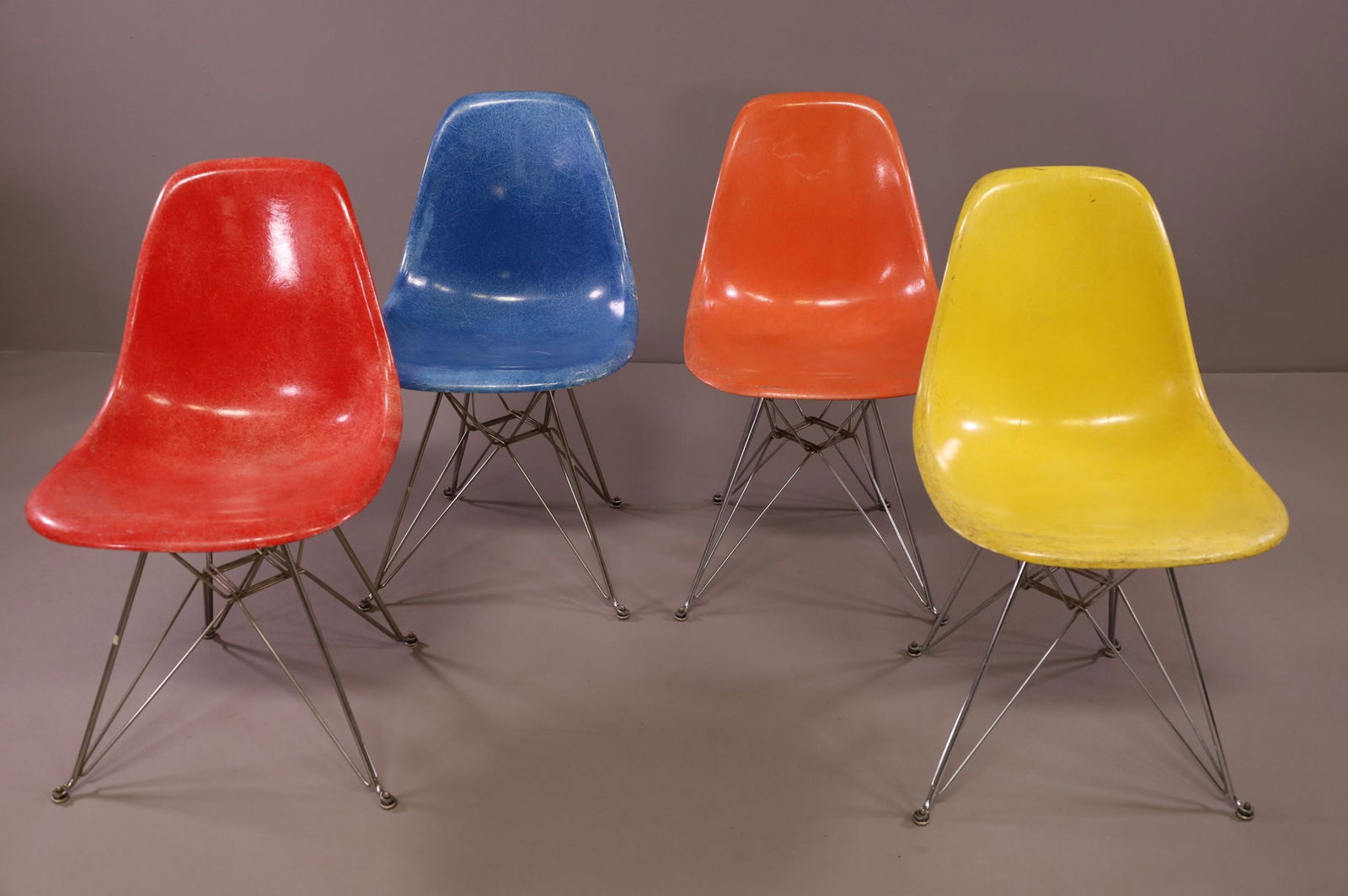 SET OF FOUR HERMAN MILLER SHELL CHAIRS (1 of 6)