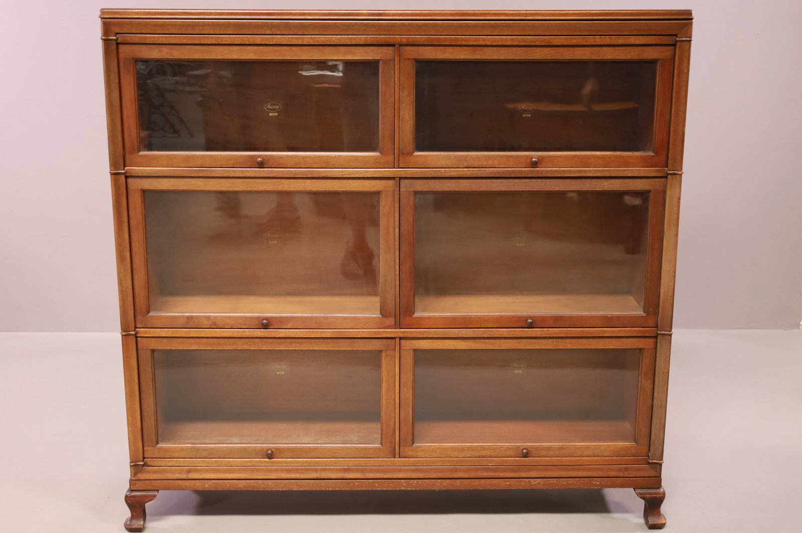 MACEY THREE DOUBLE STACK LAWYER'S BOOKCASE (1 of 4)