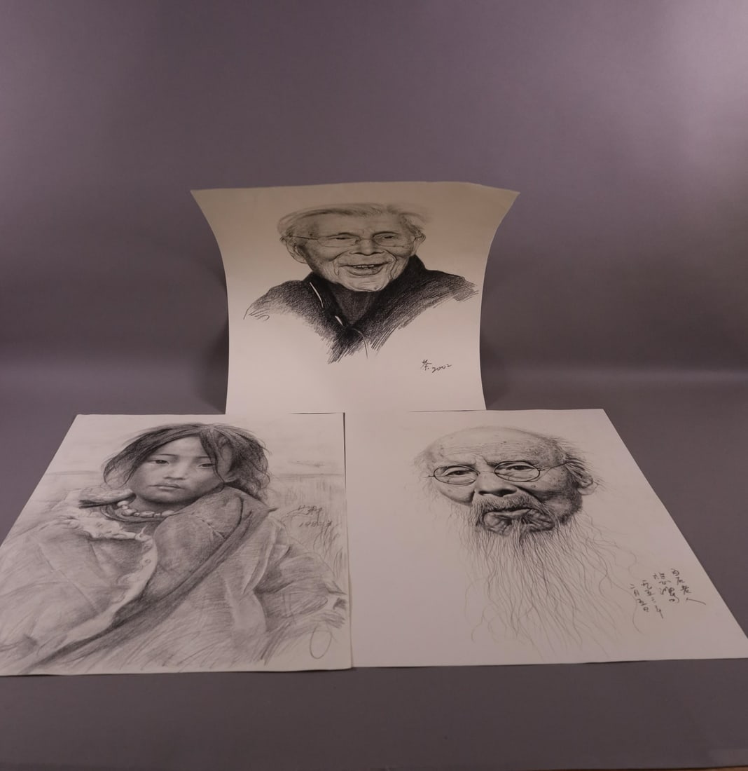 THREE CHINESE DRAWINGS (1 of 7)