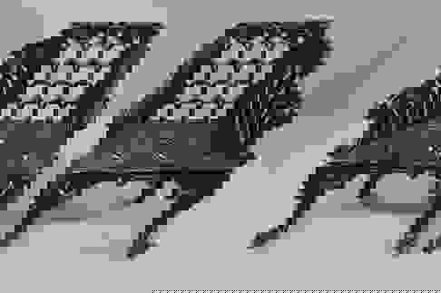 Pair Of Cast Metal Victorian Style Patio Chairs Auction