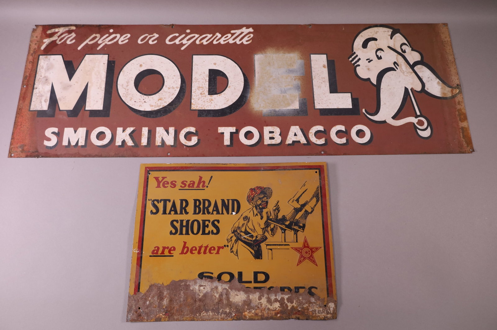 TWO ADVERTISING SIGNS (1 of 6)