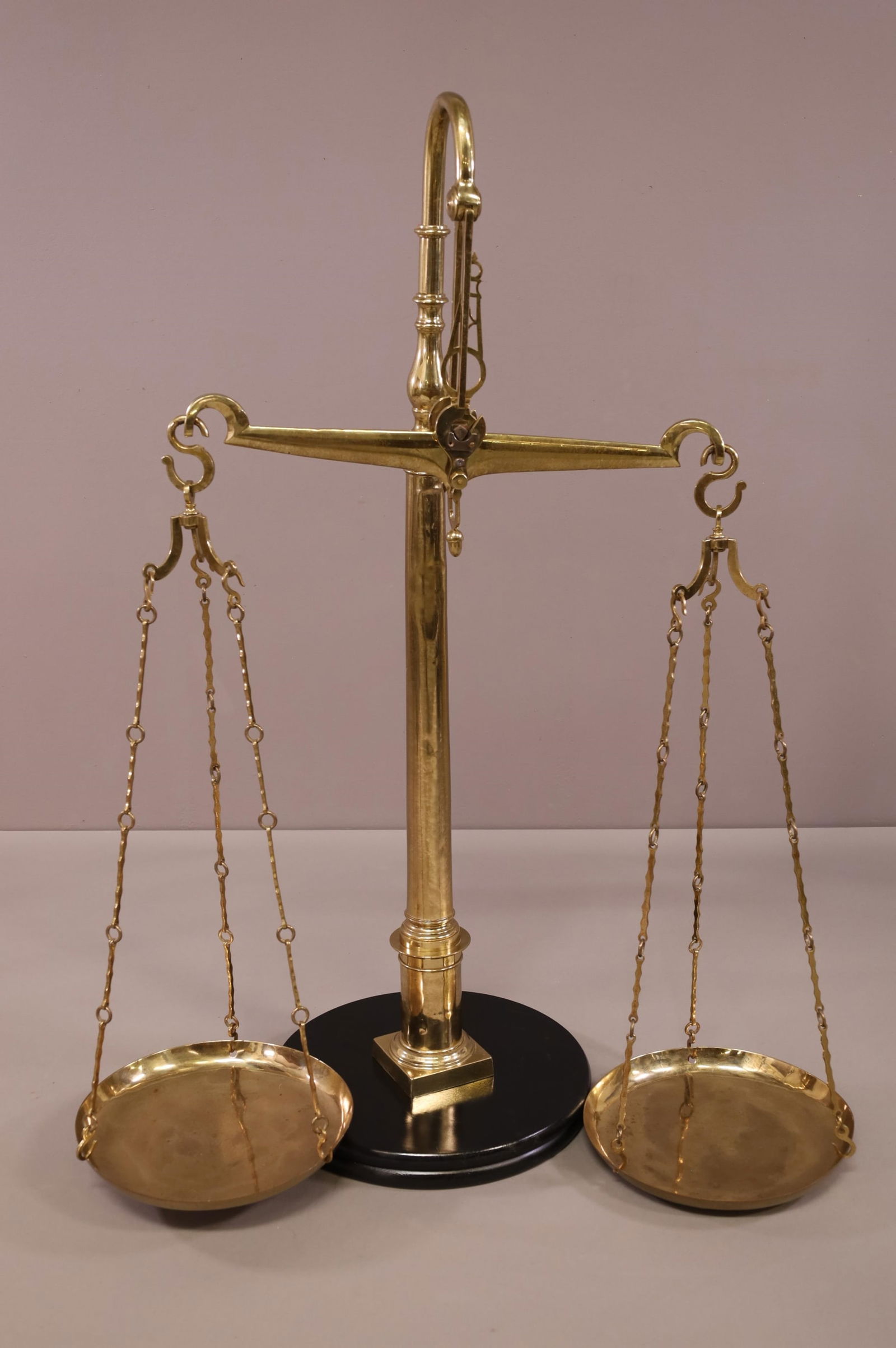 MONUMENTAL & HUGE ANTIQUE BRASS SCALE (1 of 4)
