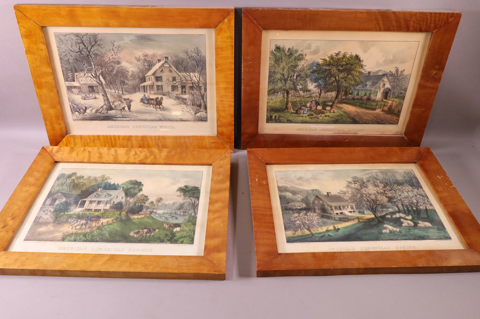 FOUR CURRIER & IVES PRINTS (1 of 6)