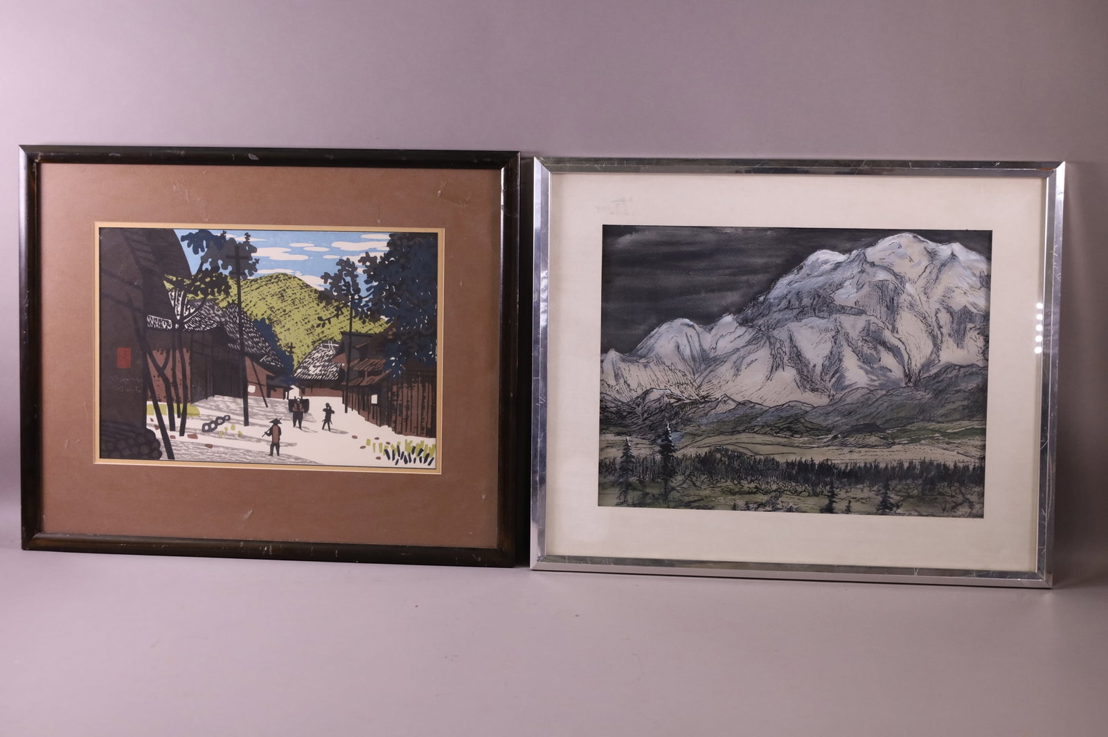 JAPANESE WOODBLOCK & WATERCOLOR (1 of 5)