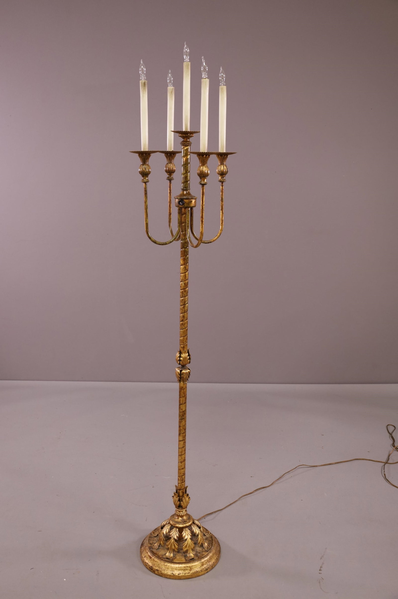 HOLLYWOOD REGENCY FIVE LIGHT FLOOR LAMP (1 of 3)