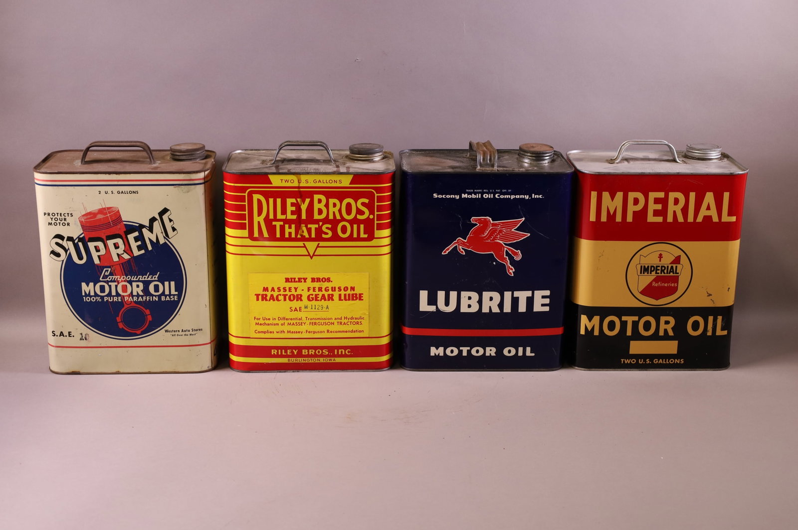 FOUR 2 GALLON OIL CANS (1 of 2)