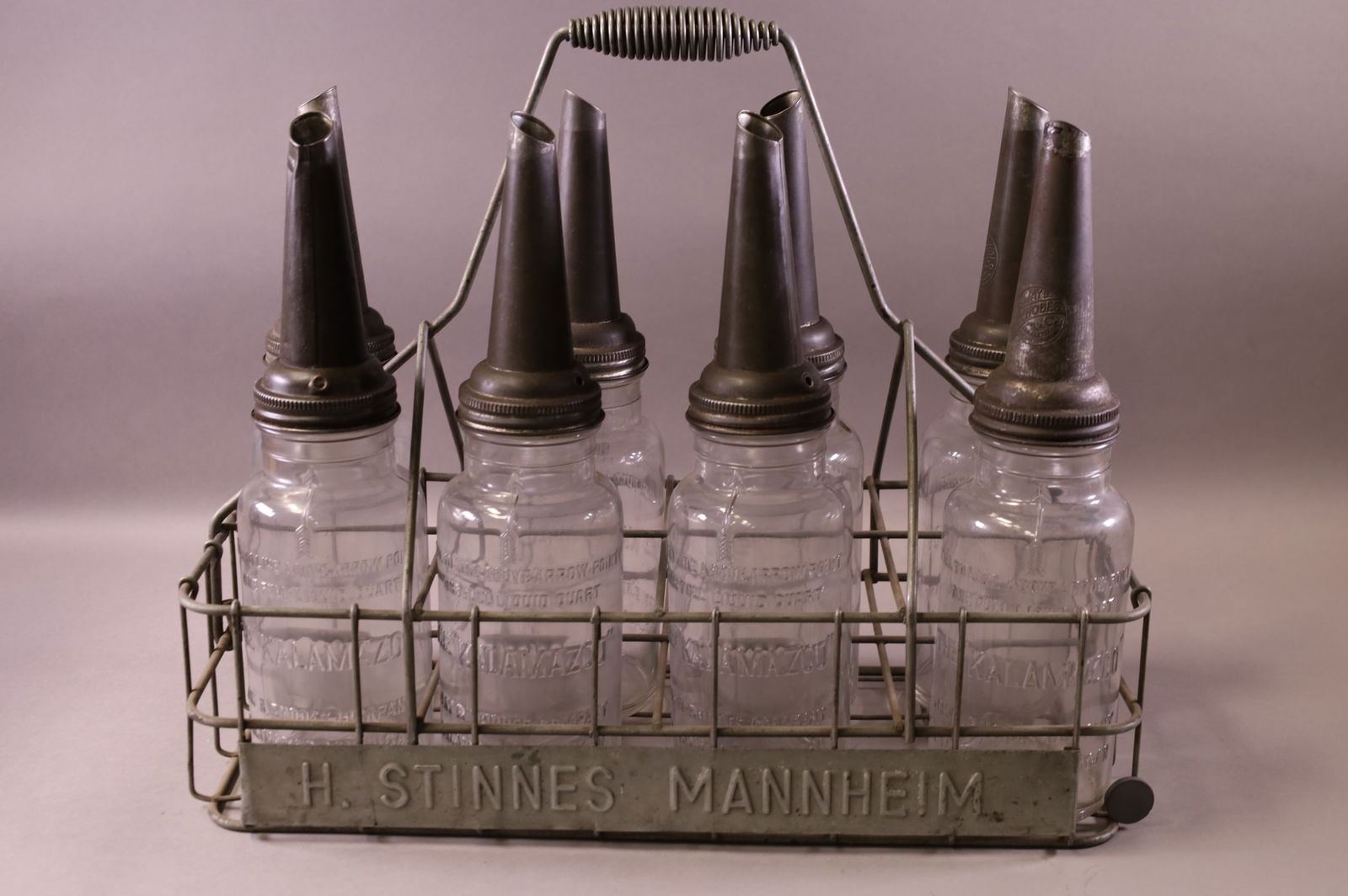 JAY B. RHODES BOTTLES IN HOLDER (1 of 3)