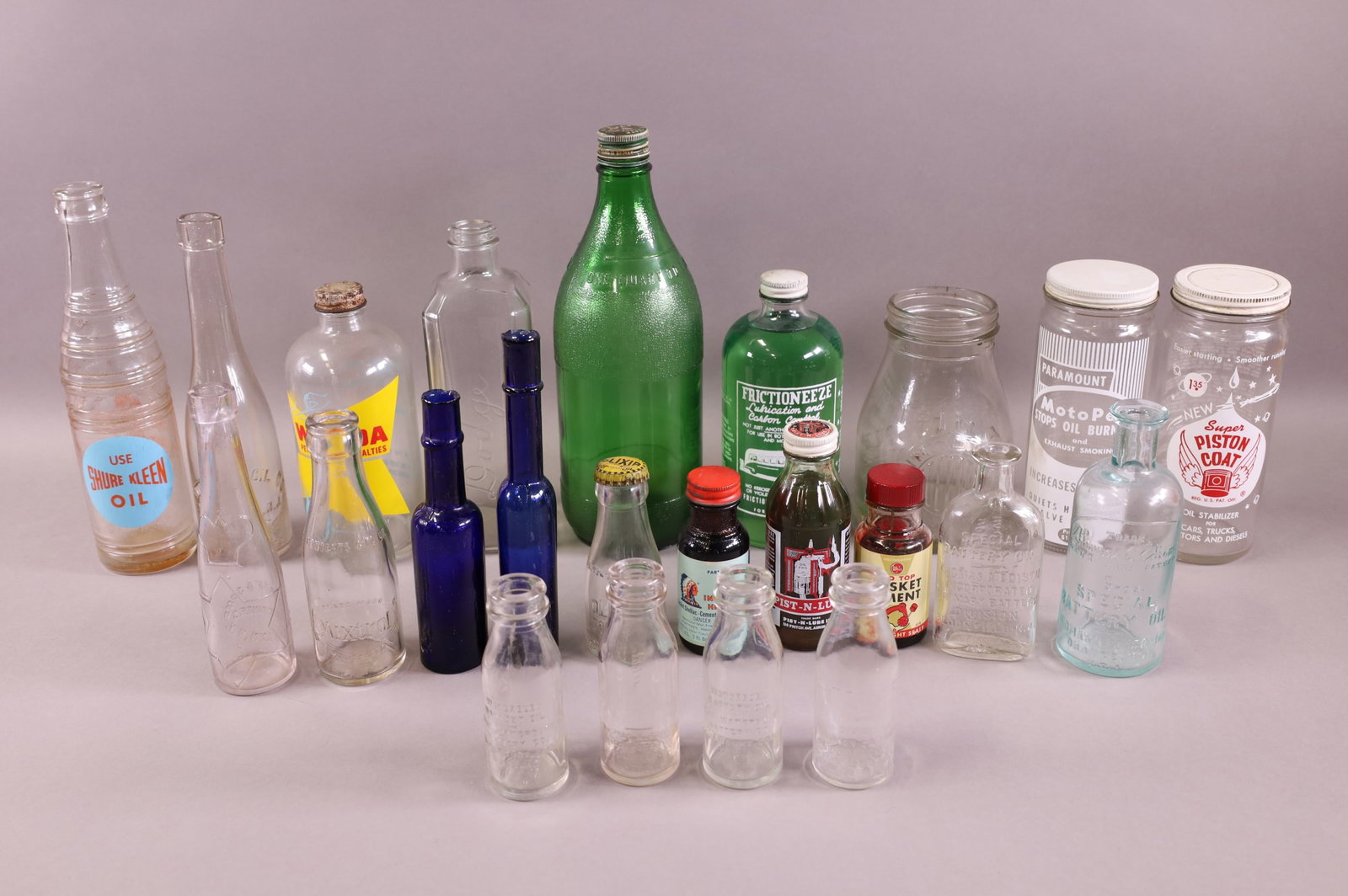 LOT OF MISC. OIL BOTTLES & JARS (1 of 6)