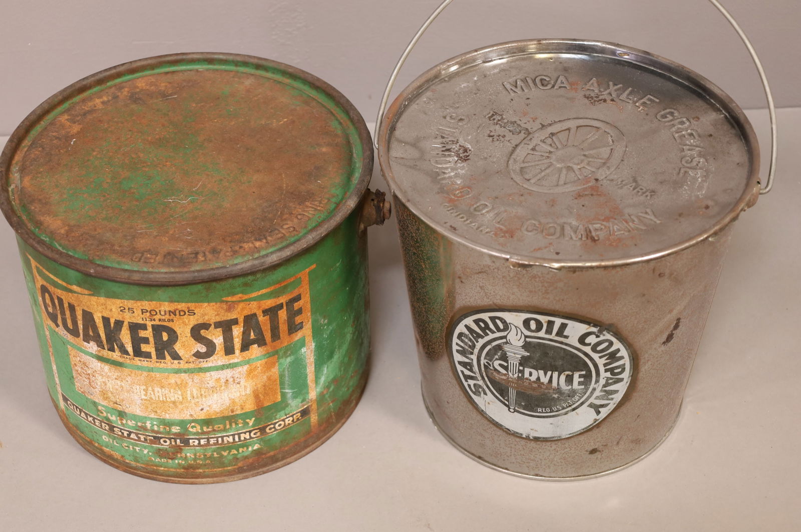 TWO LARGE LUBRICANT PAILS (1 of 3)